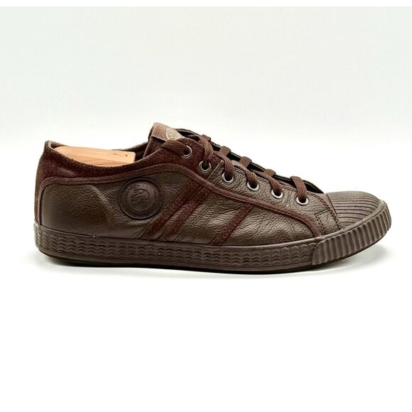 Diesel Yuk & Net Men's Size 12 Brown Low leather/Suede/canvas shoes Pre Owned - Picture 4 of 11